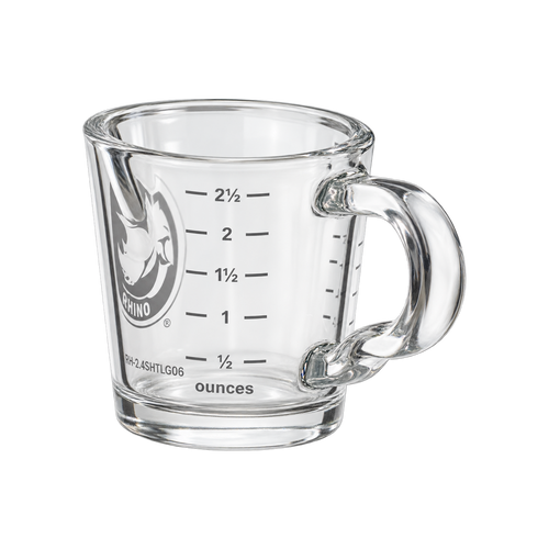 Rhino Coffee Gear 2.4oz Shot Glass with Handle — Standard; consistent elevated view, square transparent image