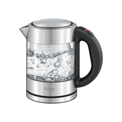 Sage (Breville) the Compact Kettle Pure — Brushed Stainless Steel; consistent elevated view, square transparent image