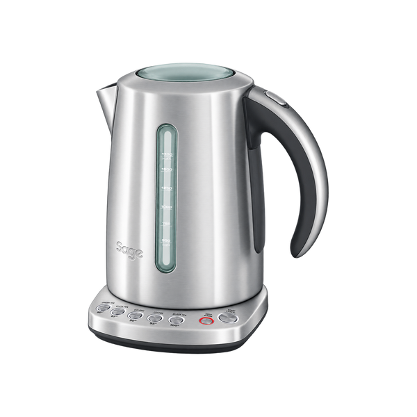 Sage (Breville) the Smart Kettle™ — Brushed Stainless Steel; consistent elevated view, square transparent image