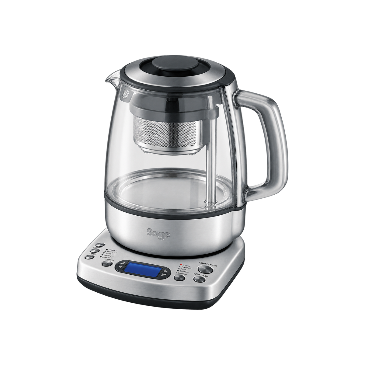 Sage (Breville) the Tea Maker — Clear; consistent elevated view, square transparent image