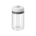 SHELBRU Canister Glass 800ml — White; consistent elevated view, square transparent image