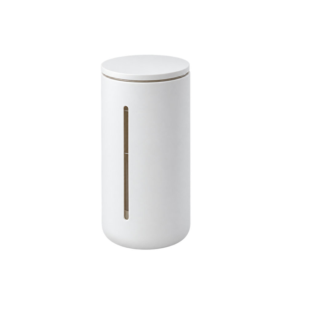 Timemore Small U French Press Coffee Maker – 450ml — White; consistent elevated view, square transparent image