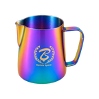 Barista Space Pitcher 350ml — Rainbow; consistent elevated angle, square transparent image