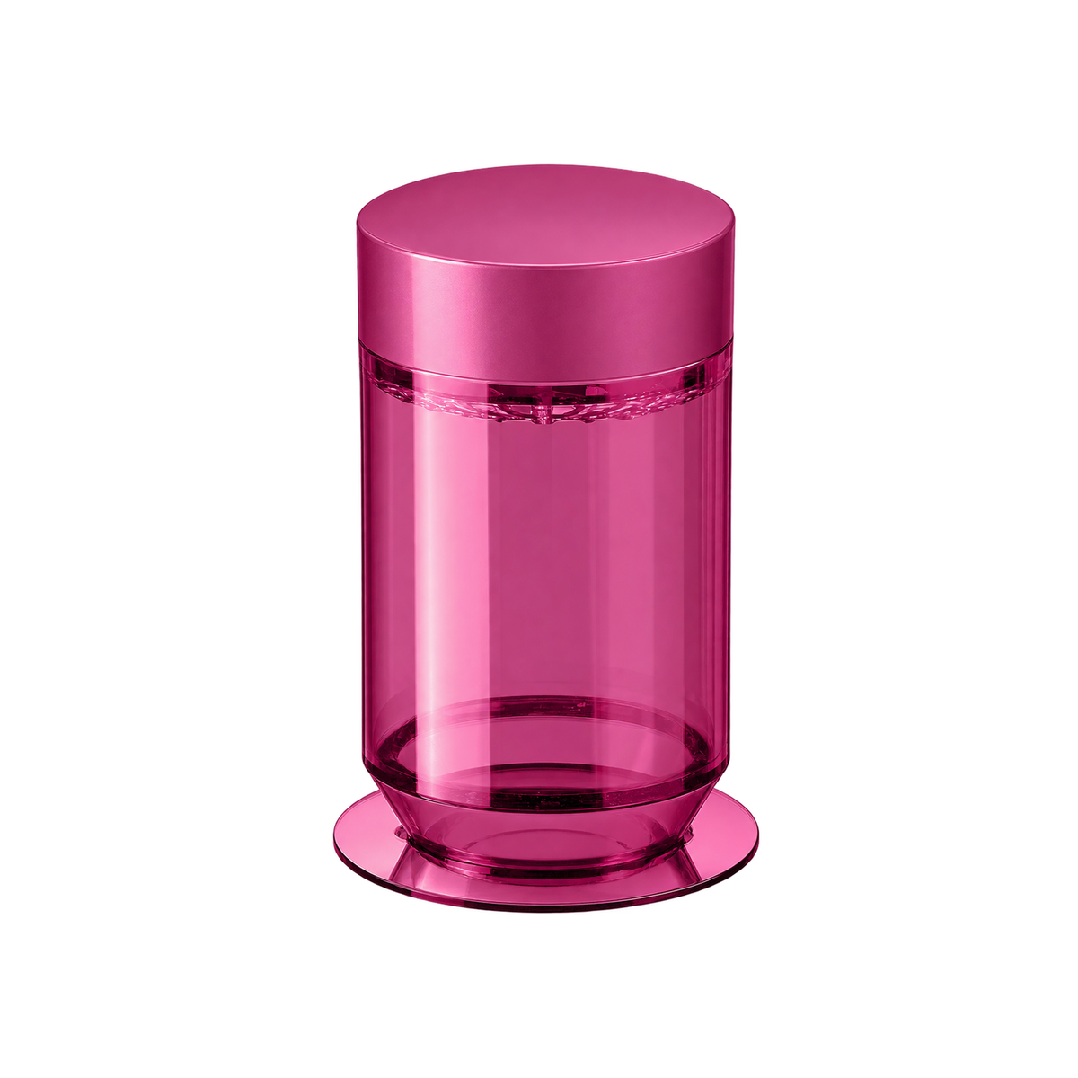 Tricolate Coffee Brewer — Unicorn Pink; consistent elevated view, square transparent image