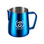 Barista Space Pitcher 350ml — Blue; consistent elevated angle, square transparent image