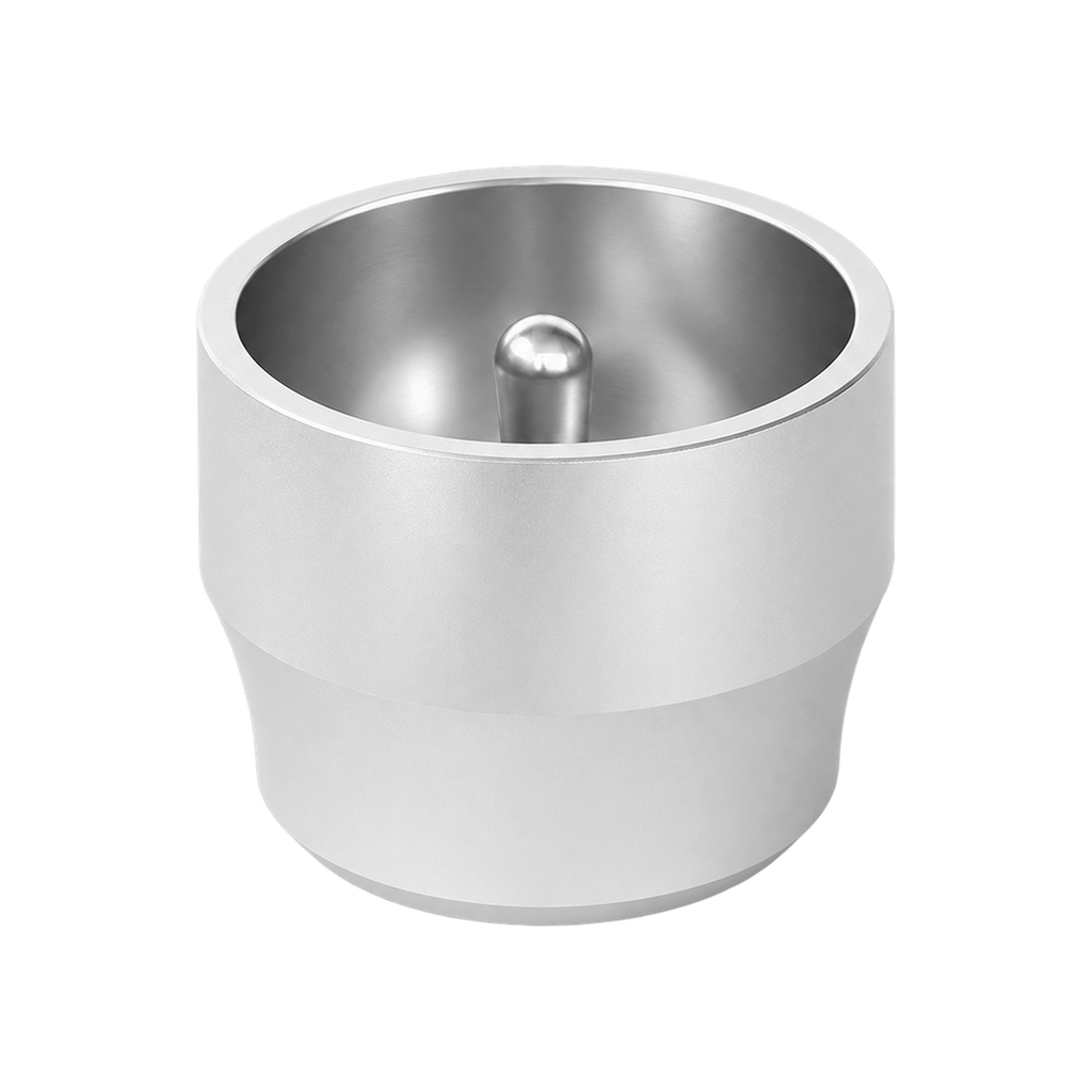 Weber Workshops Blind Tumbler — Silver; consistent elevated view, square transparent image