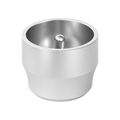 Weber Workshops Blind Tumbler — Silver; consistent elevated view, square transparent image
