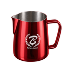 Barista Space Pitcher 350ml — Red; consistent elevated angle, square transparent image