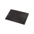 Weber Workshops Leather Tamping Mat — Onyx (Black); consistent elevated view, square transparent image