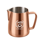 Barista Space Pitcher 350ml — Rose Golden; consistent elevated angle, square transparent image