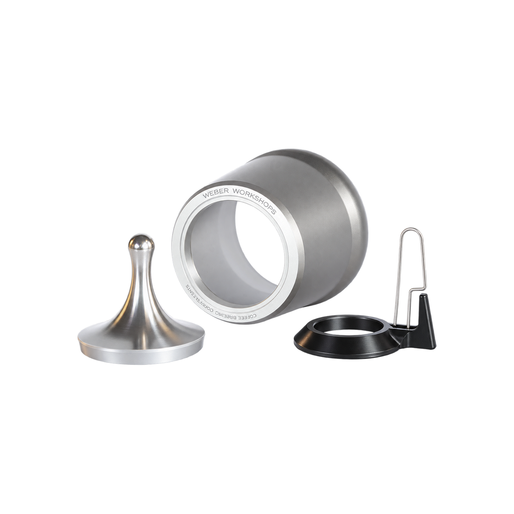 Weber Workshops Magic Tumbler — Silver; consistent elevated view, square transparent image