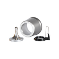 Weber Workshops Magic Tumbler — Silver; consistent elevated view, square transparent image