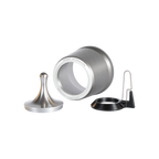 Weber Workshops Magic Tumbler — Silver; consistent elevated view, square transparent image