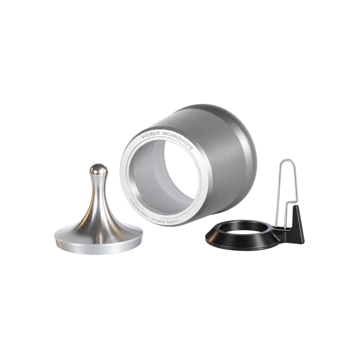 Weber Workshops Magic Tumbler — Silver; consistent elevated view, square transparent image