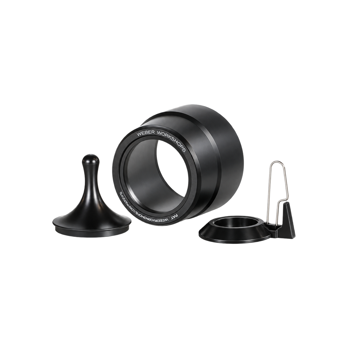 Weber Workshops Magic Tumbler — Onyx (Black); consistent elevated view, square transparent image