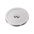Weber Workshops Magic Tumbler Lid — Silver; consistent elevated view, square transparent image