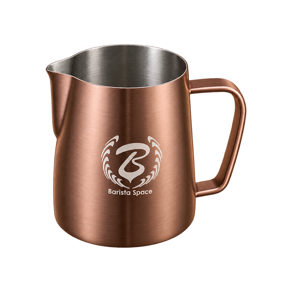 Barista Space Pitcher 350ml — Copper; consistent elevated angle, square transparent image