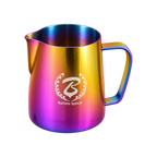 Barista Space Pitcher 350ml — San Rainbow; consistent elevated angle, square transparent image