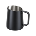 WPM#21 Tapered Spout Pitcher — Black / 500; consistent elevated view, square transparent image
