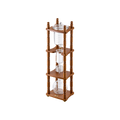 Yama Glass 25 Cup Cold Drip Maker Curved Brown Wood Frame — Default Title; consistent elevated view, square transparent image