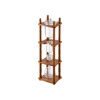 Yama Glass 25 Cup Cold Drip Maker Curved Brown Wood Frame — Default Title; consistent elevated view, square transparent image