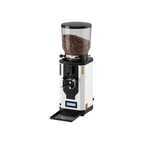 Anfim SP II Plus – 75 mm Titanium Burrs – Espresso Coffee Grinder — White; consistent elevated view, square transparent image