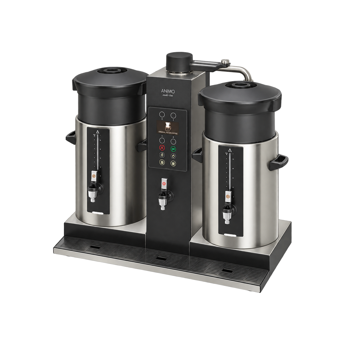 Animo CB 2x10W Combi-Line - Commercial Coffee Machine with Hot Water Heater — Standard; consistent elevated view, square transparent image
