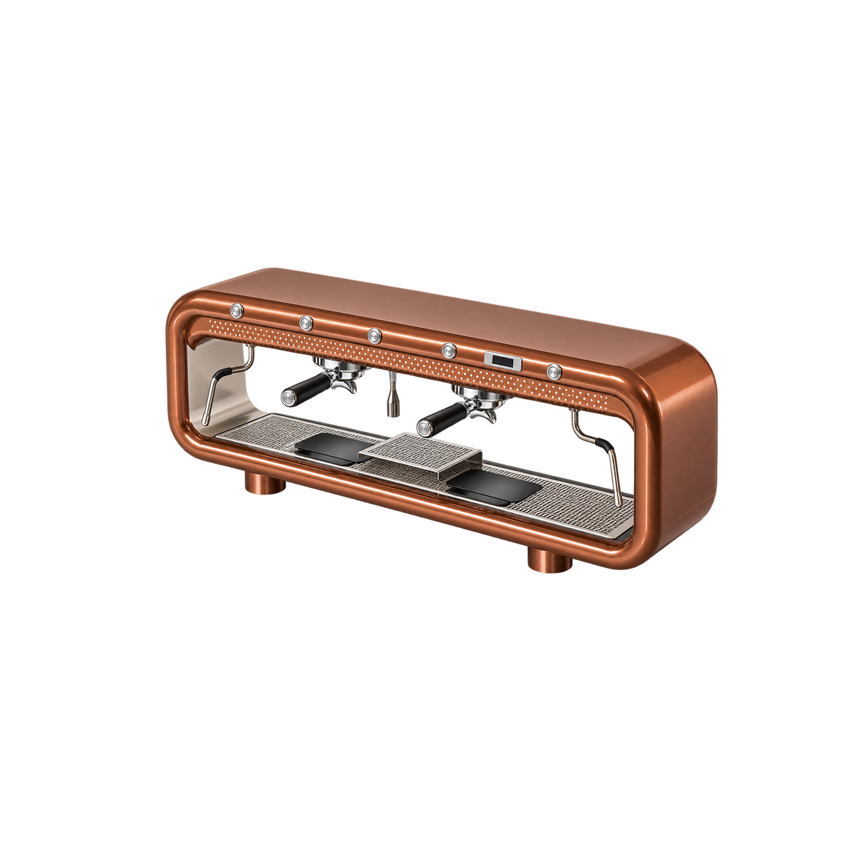 Aremde Nexus One Gravimetric — 2 Groups / Cool Copper; consistent elevated view, square transparent image