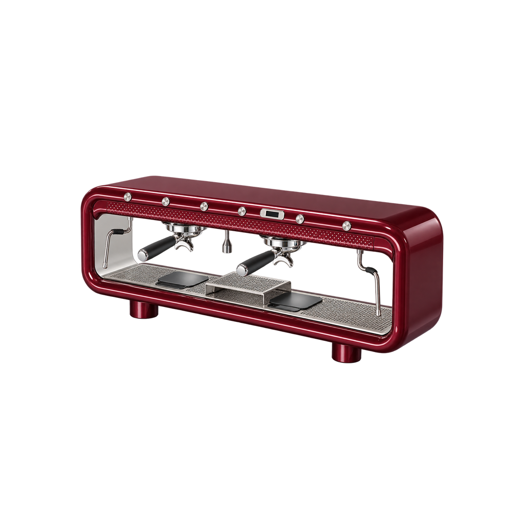 Aremde Nexus One Gravimetric — 2 Groups / Merlot Red; consistent elevated view, square transparent image