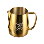 Barista Space Pitcher 450ml — Golden; consistent elevated view, square transparent image