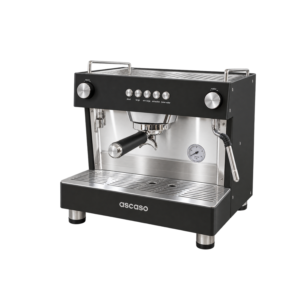 Ascaso Barista T Plus 1-3 Group — 1 Group / Black; consistent elevated view, square transparent image