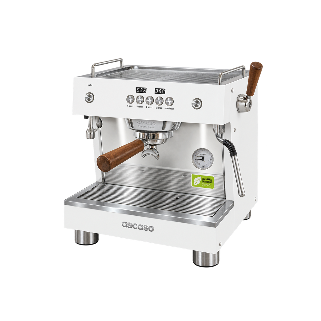 Ascaso Barista T Plus 1-3 Group — 1 Group / White; consistent elevated view, square transparent image