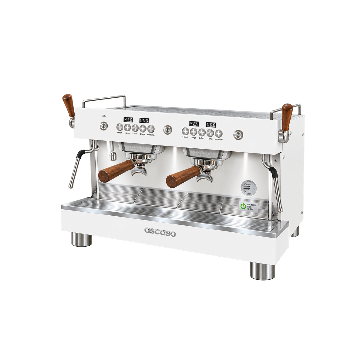 Ascaso Barista T Plus 1-3 Group — 2 Group / White; consistent elevated view, square transparent image