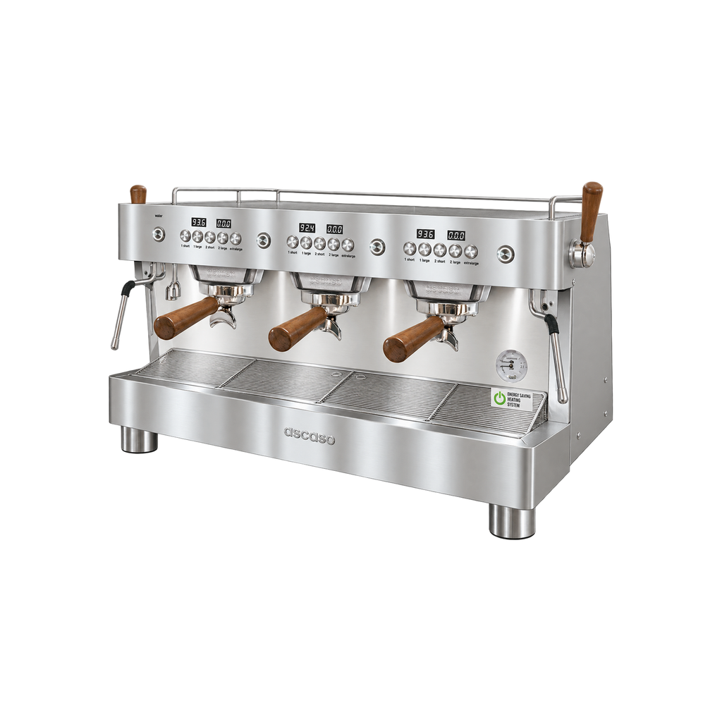 Ascaso Barista T Plus 1-3 Group — 3 Group / Steel; consistent elevated view, square transparent image