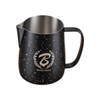 Barista Space Pitcher 450ml — Star Light Black; consistent elevated view, square transparent image