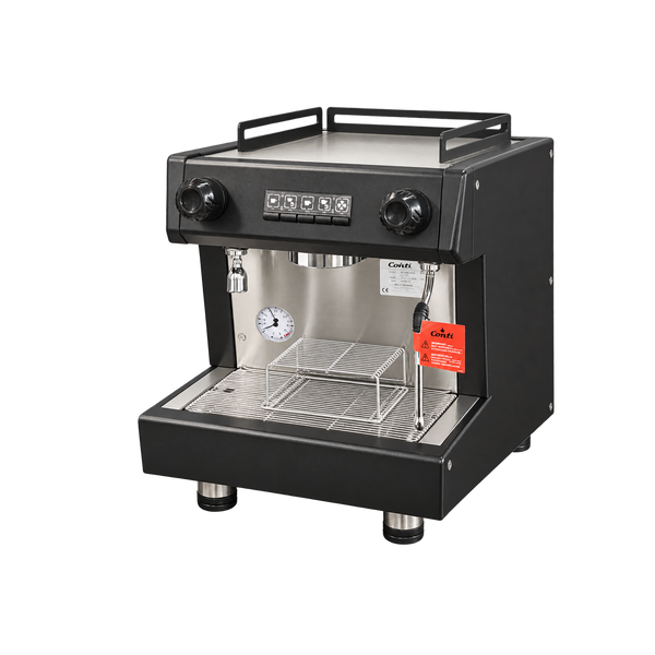 Conti NL EVO Single Group Espresso Machine — Black; consistent elevated view, square transparent image