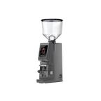 Eureka Atom W75 Coffee Grinder with Scale — Black; consistent elevated view, square transparent image