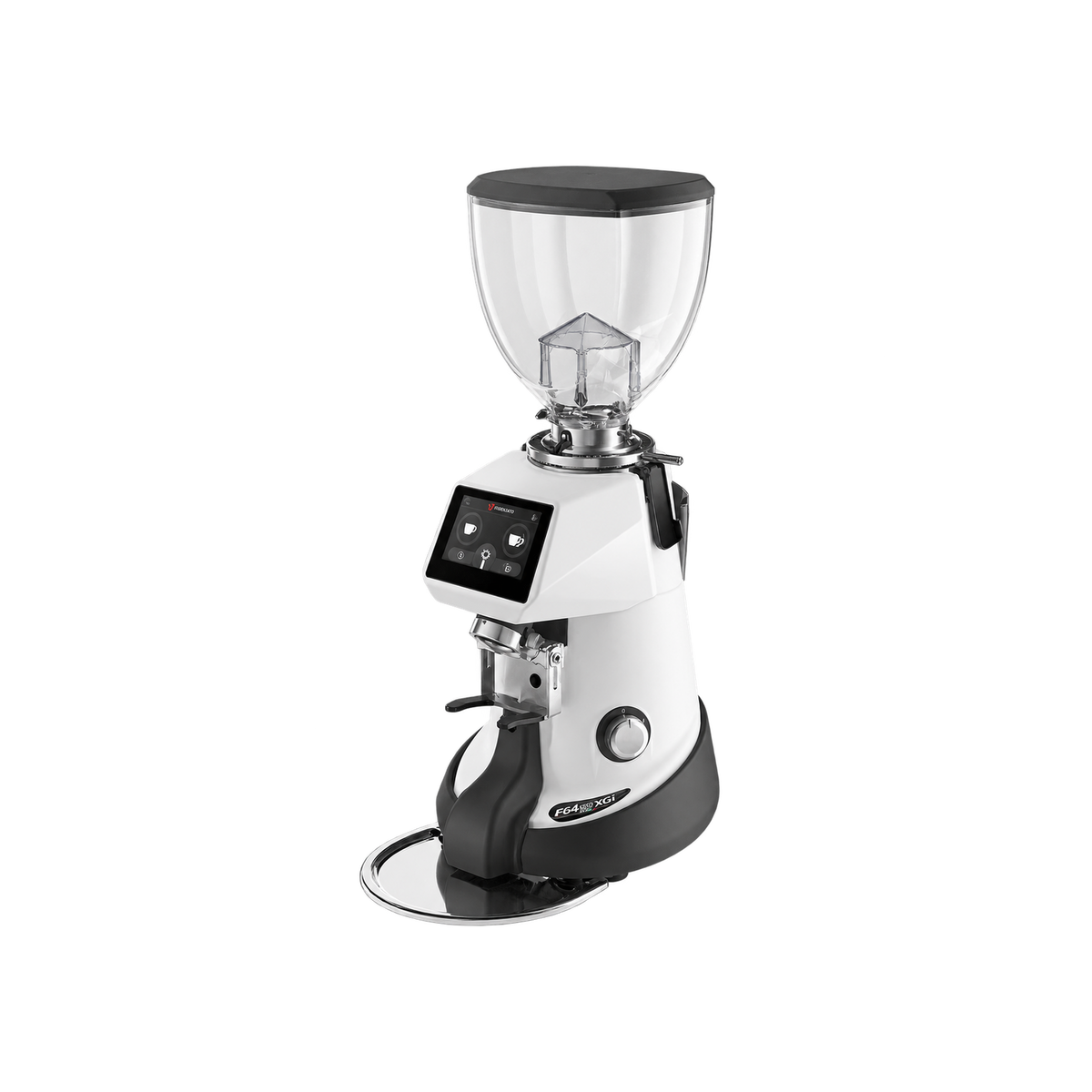 Fiorenzato Grinder - F64 EVO XGi — White; consistent elevated view, square transparent image
