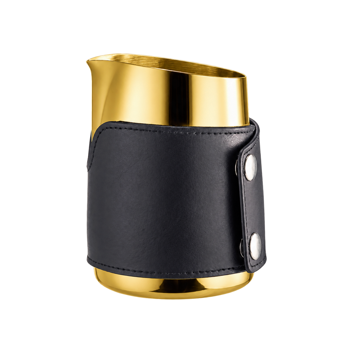 Barista Space Pitcher 450ml Handless — Golden; consistent elevated view, square transparent image