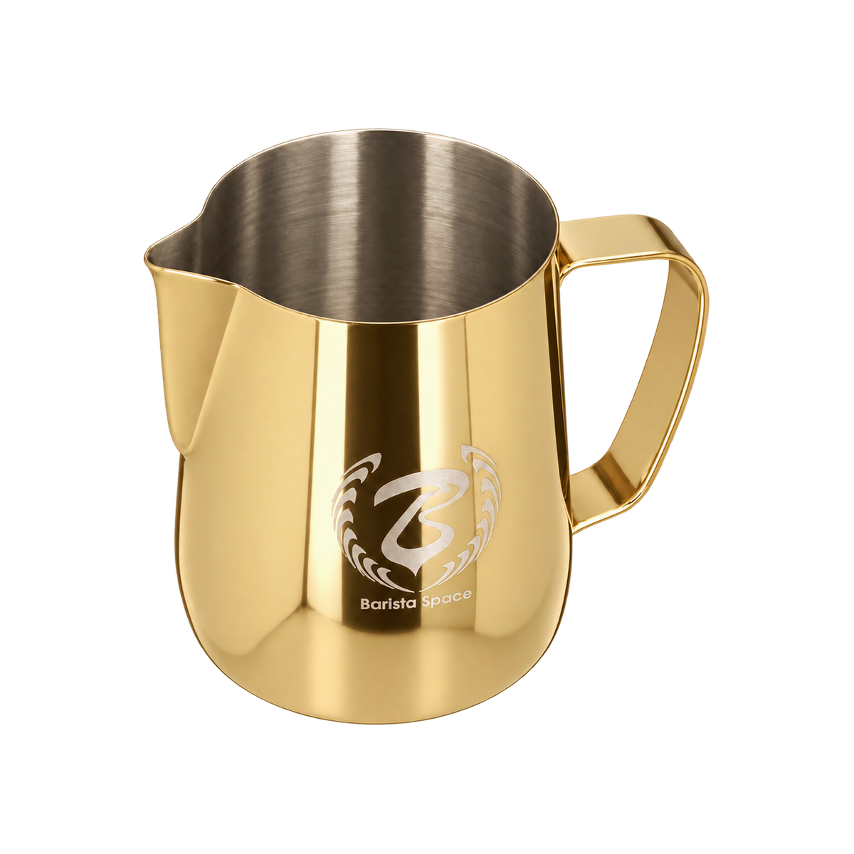 Barista Space Pitcher 600ml — Golden; consistent elevated view, square transparent image