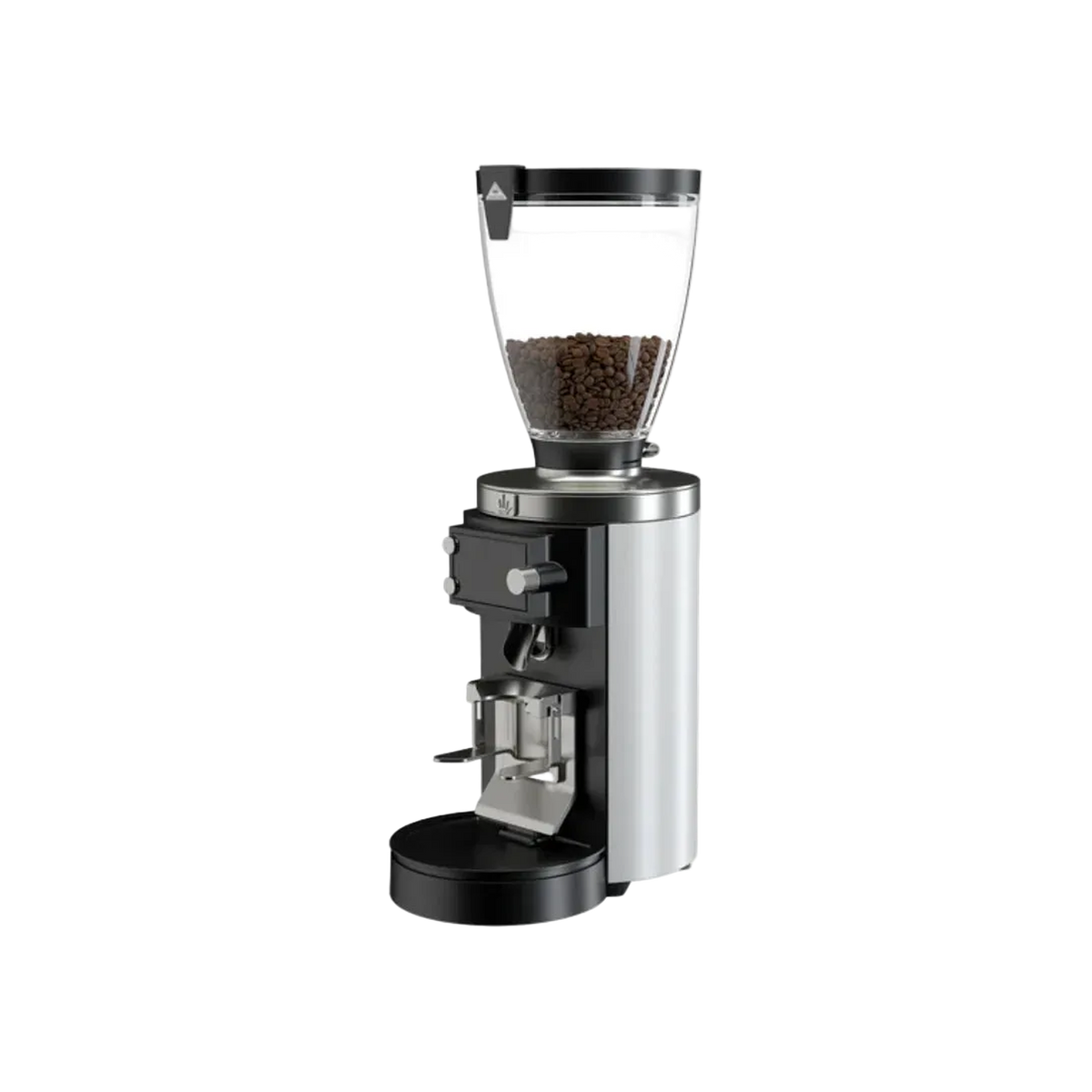 Mahlkonig E65W GBS Espresso Grinder — White; consistent elevated view, square transparent image