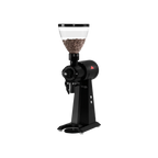 Mahlkonig EK43 Coffee Grinder — Black; consistent elevated view, square transparent image