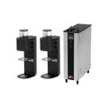 Marco SP9 Twin Set Coffee Brewers — Black; consistent elevated view, square transparent image