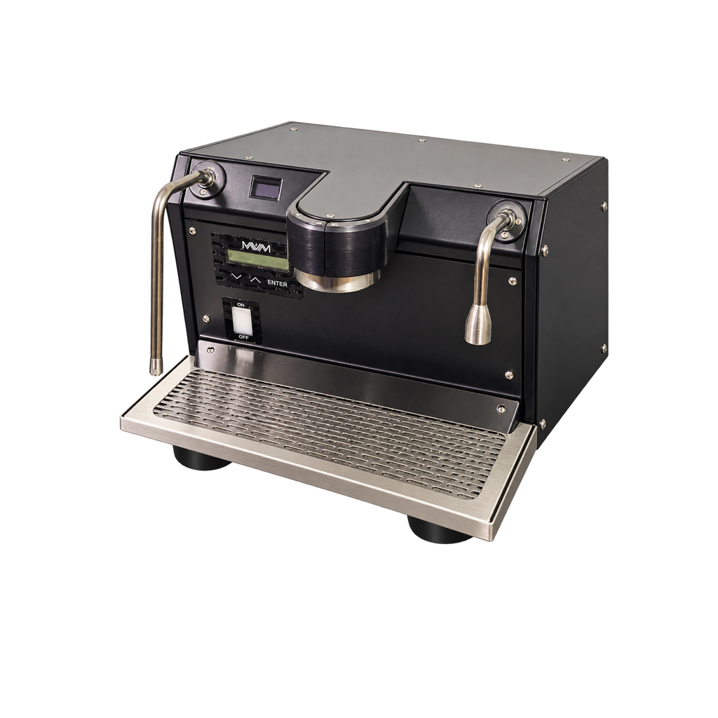 Mavam Mach Series Espresso Machine — 1 Group; consistent elevated view, square transparent image