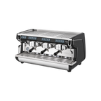 Nuova Simonelli Appia Life Volumetric Coffee Machine — 3 Group / Black; consistent elevated view, square transparent image