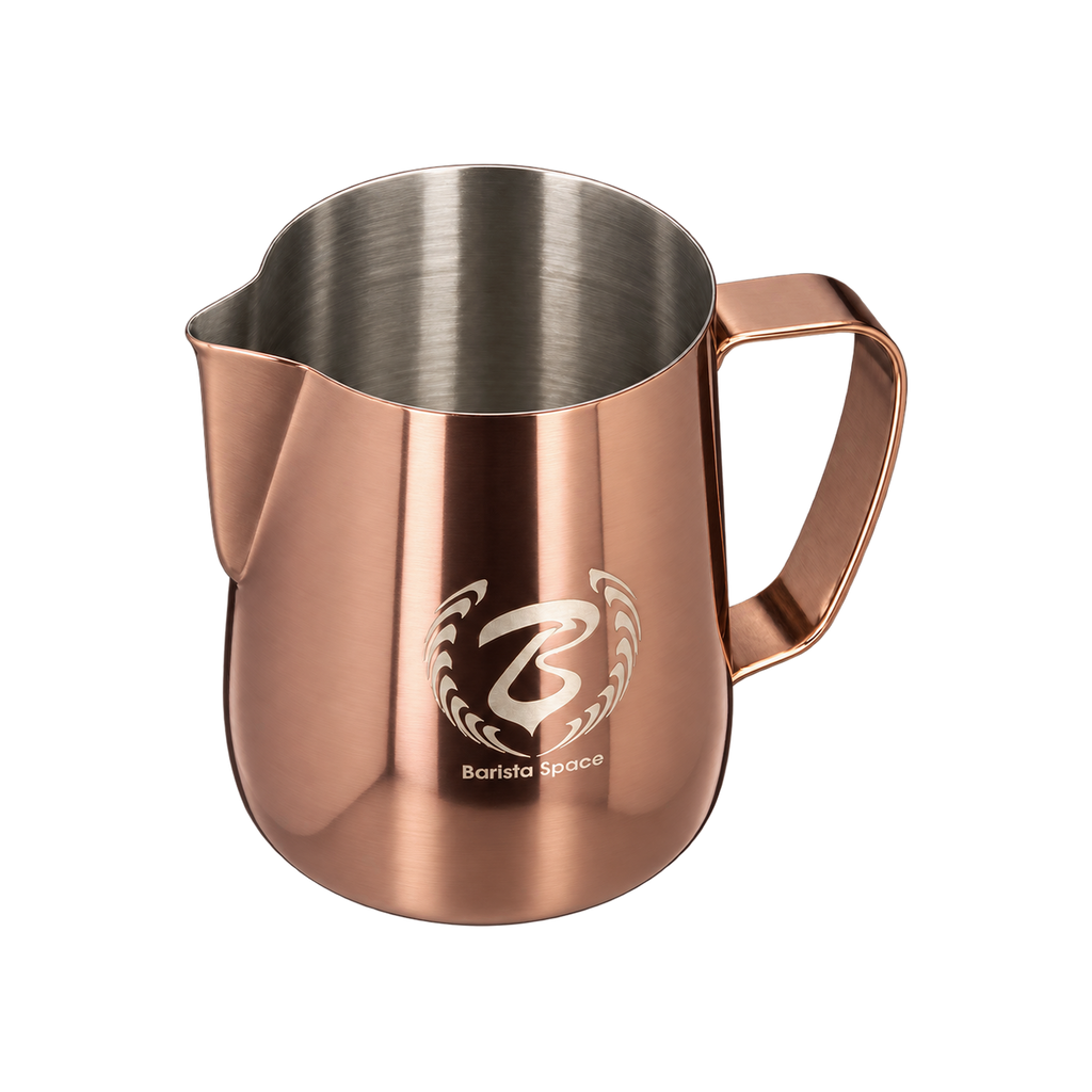 Barista Space Pitcher 600ml — Copper; consistent elevated view, square transparent image