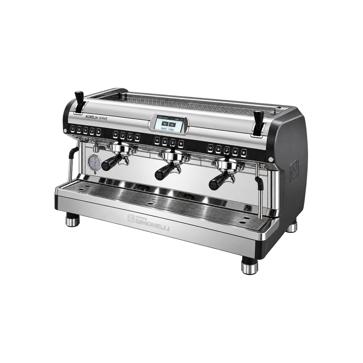 Nuova Simonelli Aurelia Wave UX 3 Group Volumetric Titan Grey Coffee Machine — Default Title; consistent elevated view, square transparent image