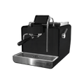 SYNESSO ES1 COMPACT SINGLE HEAD COFFEE MACHINE — Black; consistent elevated view, square transparent image