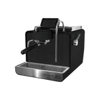 SYNESSO ES1 COMPACT SINGLE HEAD COFFEE MACHINE — Black; consistent elevated view, square transparent image
