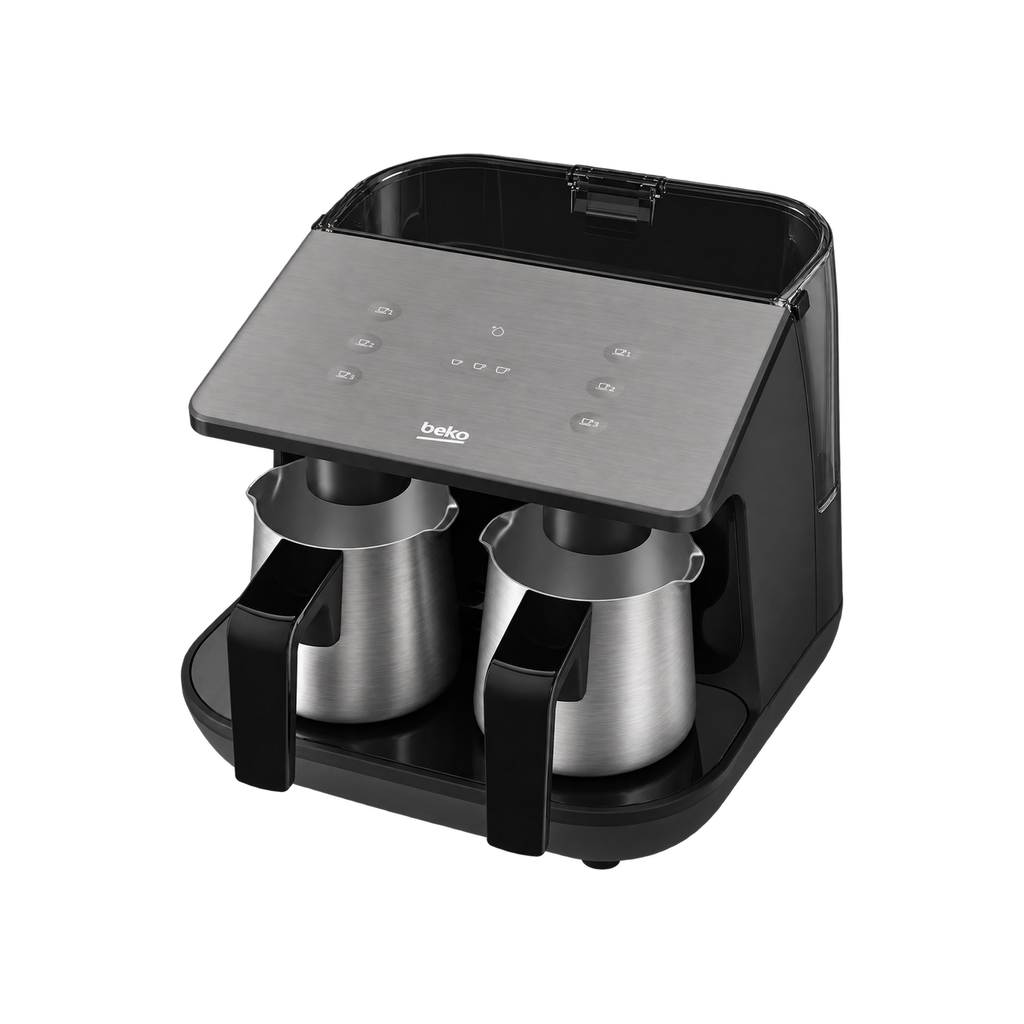 BEKO Turkish Coffee Machine Double Pot TKM8961A (INOX) — product view on transparent background